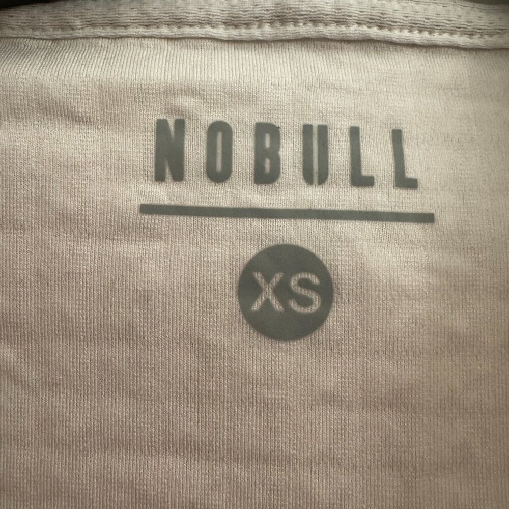 NOBULL  white full zip waffle knit jacket with hood size xs - Picture 2 of 5